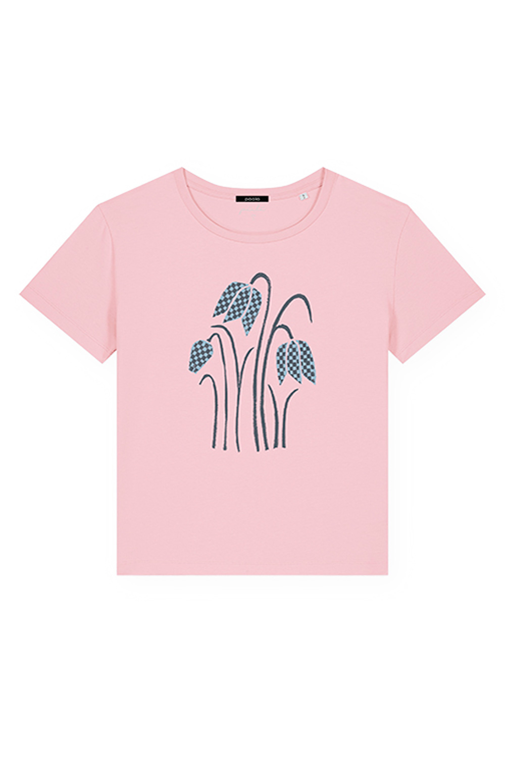 T-shirt kievitsbloemen roze