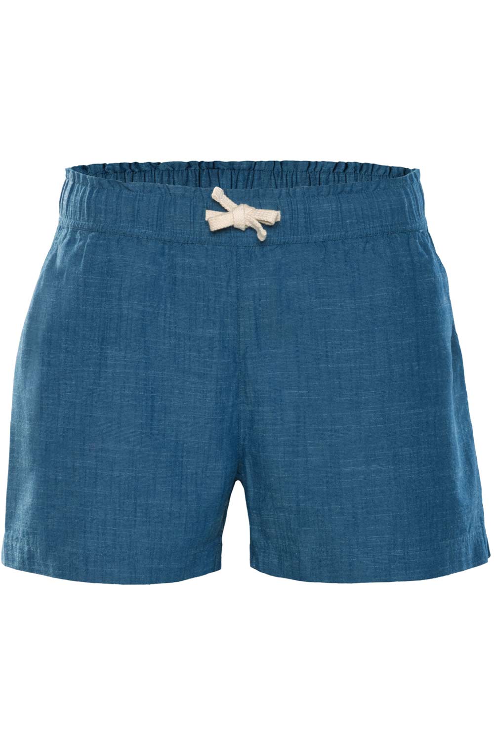 Heren korte broek blauw chambray