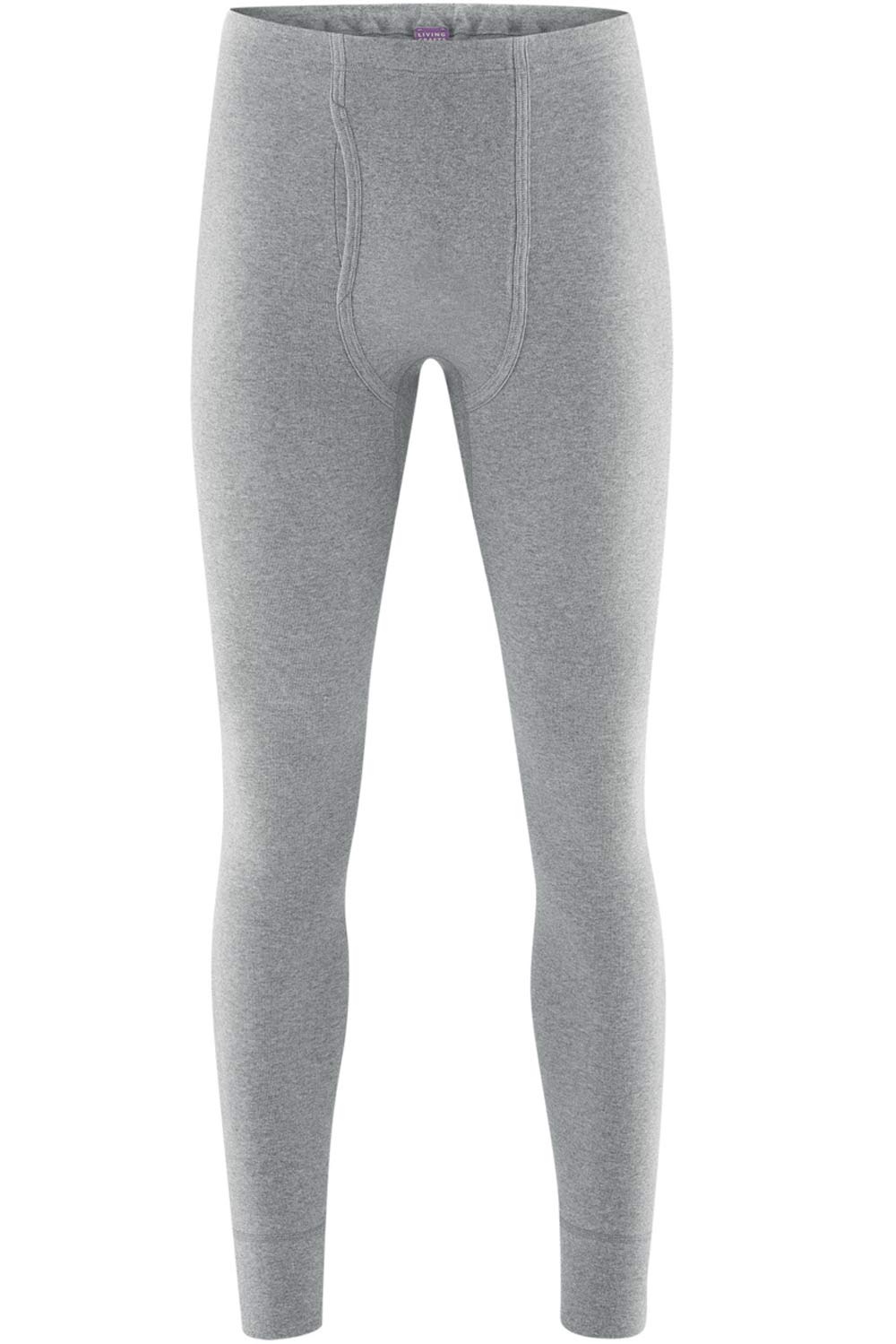 Lange onderbroek 100% biokatoen grijs melange