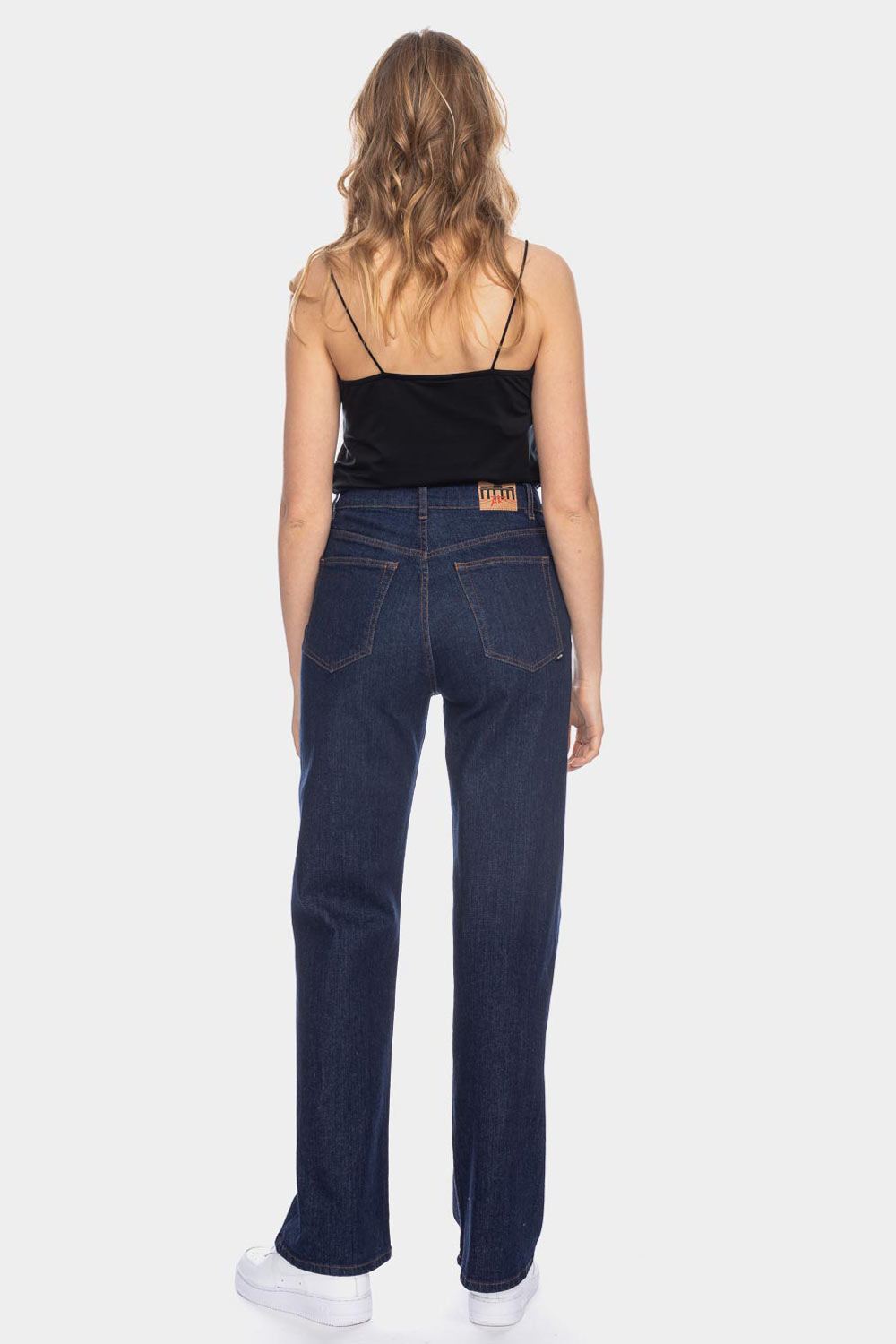 Damesjeans donkerblauw rechte pijp - Afbeelding 2