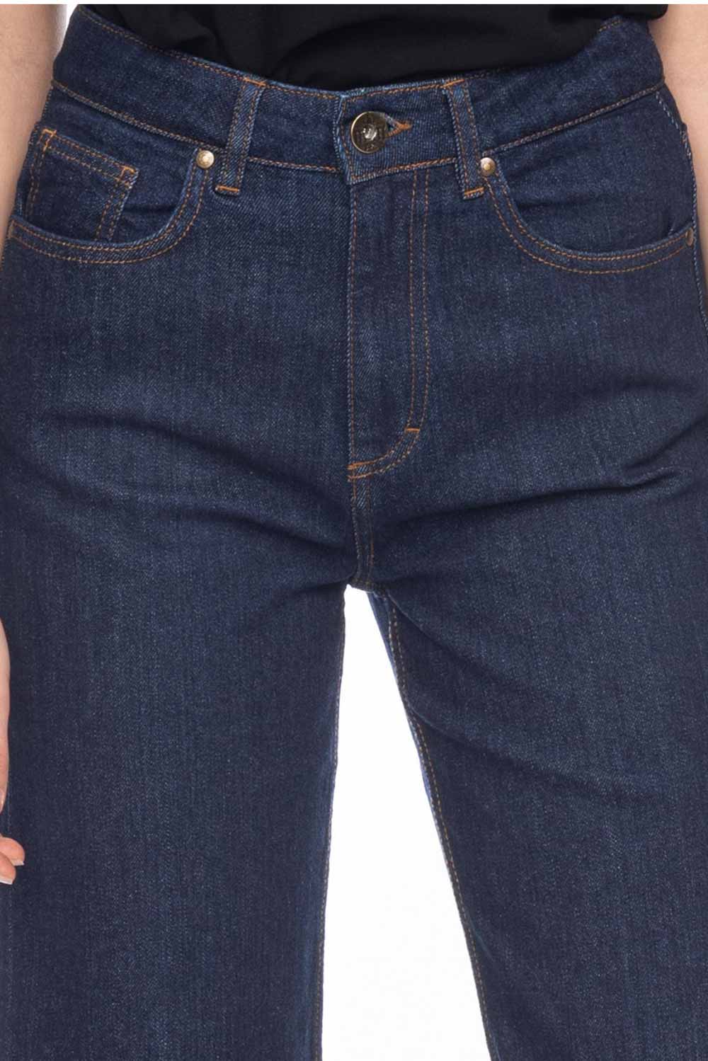 Damesjeans donkerblauw rechte pijp - Afbeelding 4