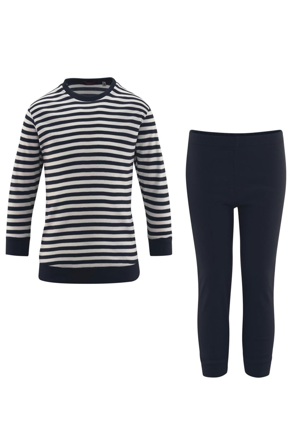 Kinderpyjama 100% biokatoen blauwgestreept