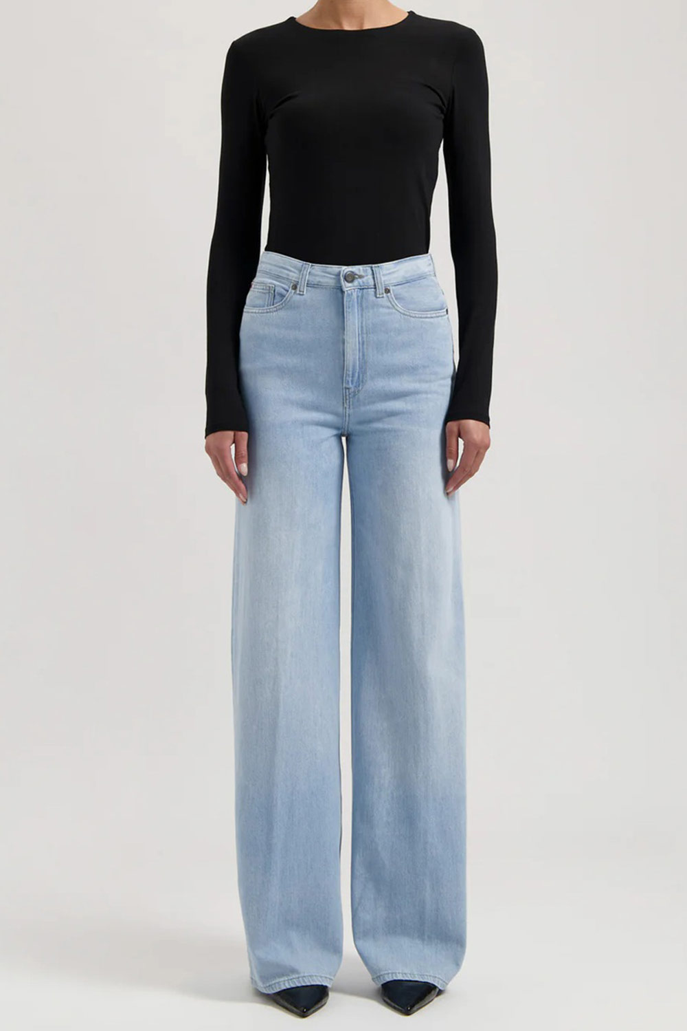 Sara high loose flow Stone Vintage dunne jeans