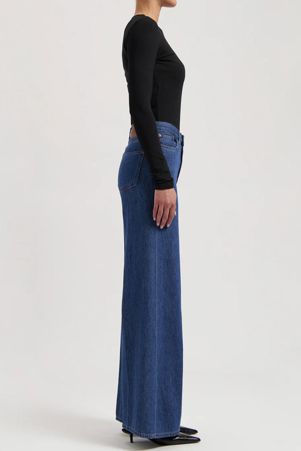 Sara high loose flow Stone indigo