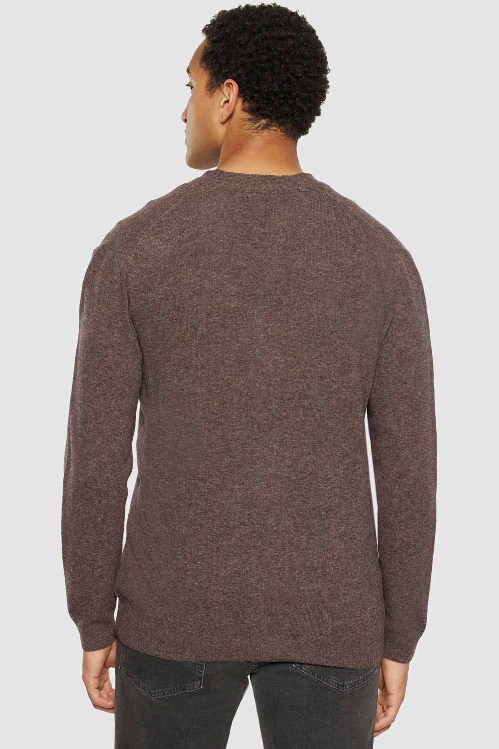 Vest wol gemêleerd bruin - Afbeelding 3