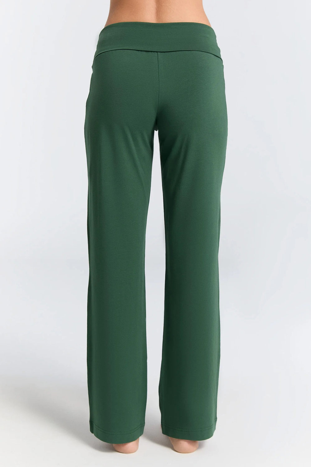 Tricot broek recht en brede band groen - Afbeelding 2