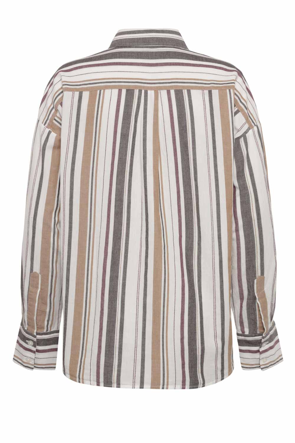 Gestreepte damesblouse katoen - Afbeelding 2