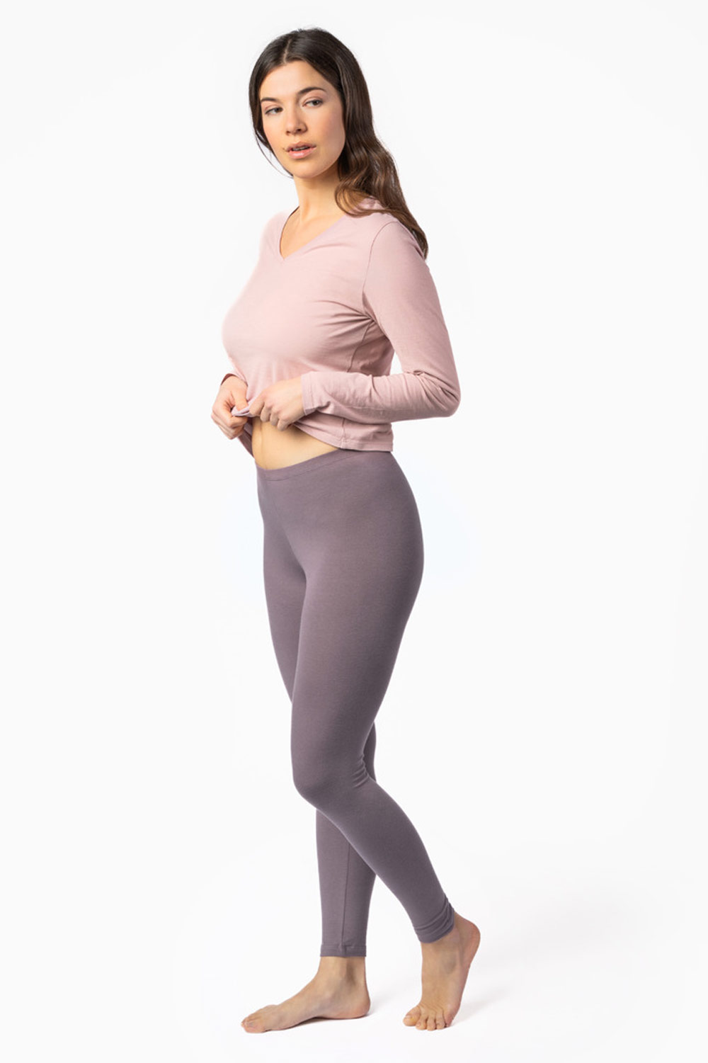 Legging biokatoen oudroze - Afbeelding 2