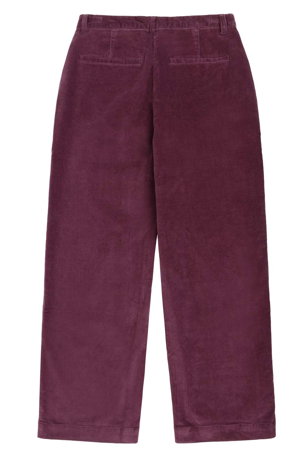 Ribbroek wijde rechte pijp bordeaux - Afbeelding 2