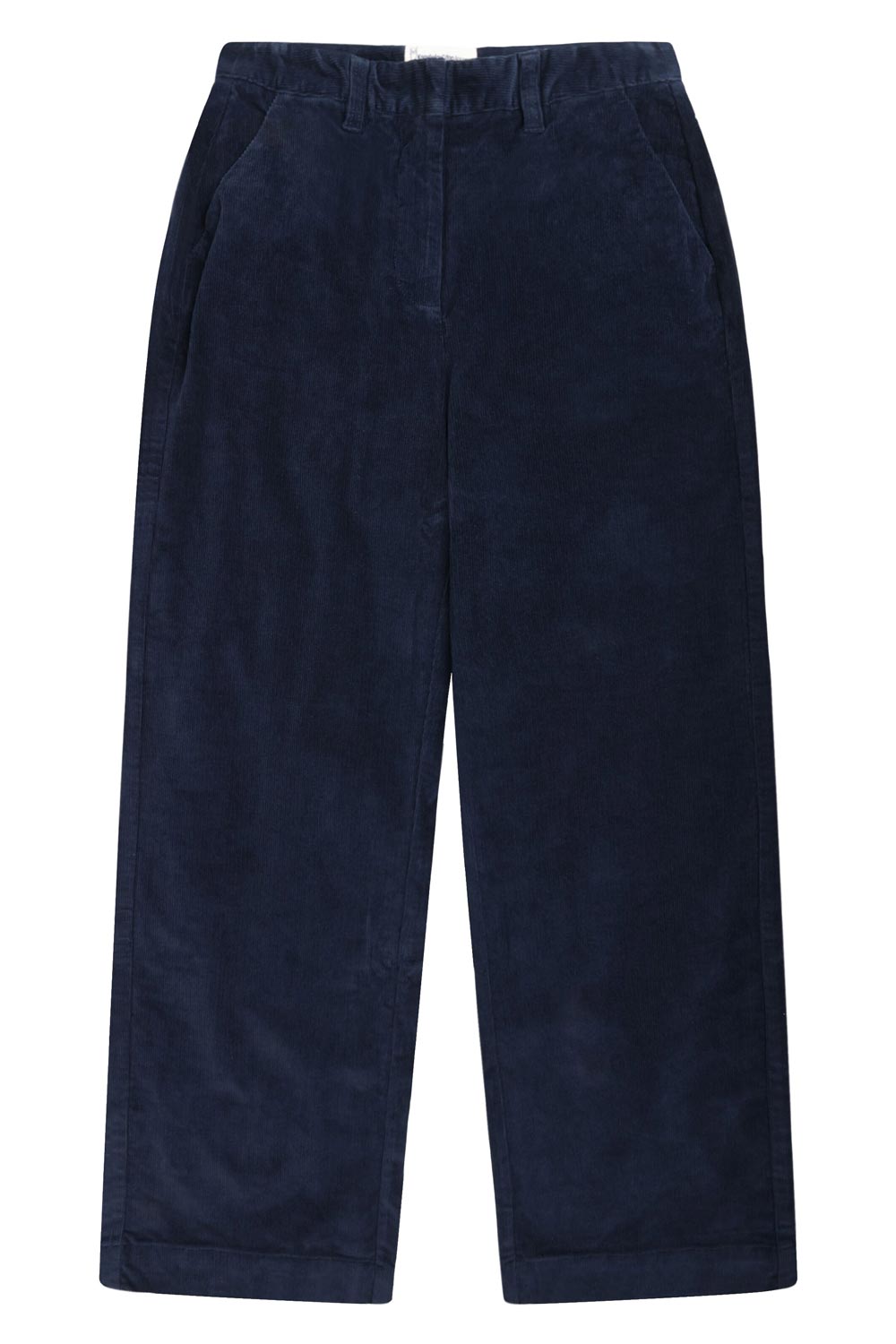 Ribbroek wijde rechte pijp donkerblauw