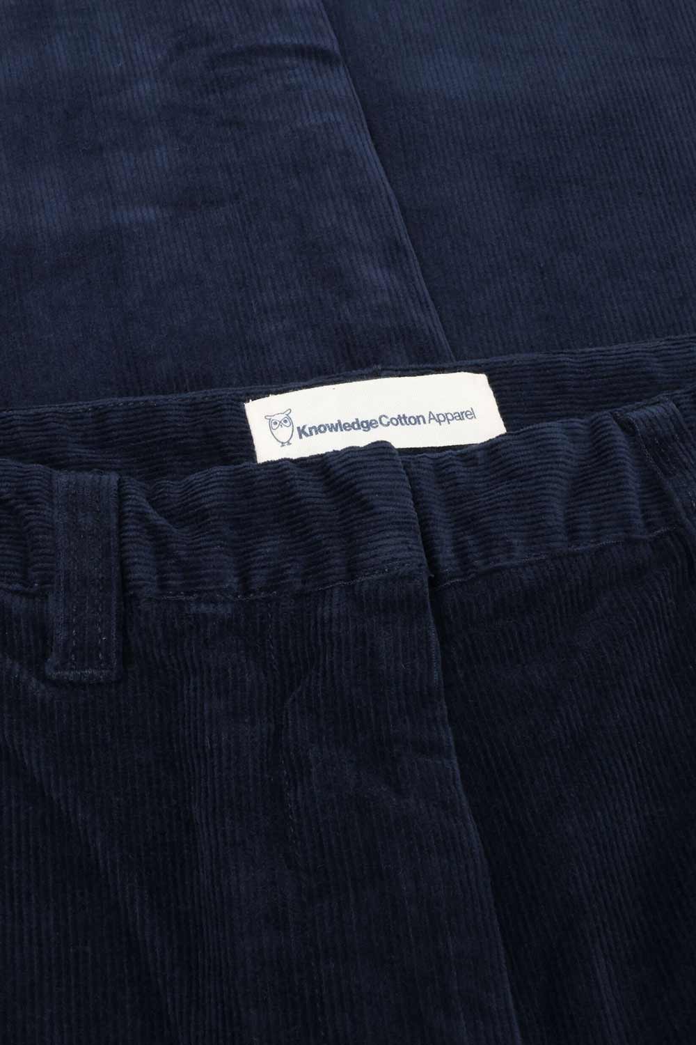 Ribbroek wijde rechte pijp donkerblauw - Afbeelding 3