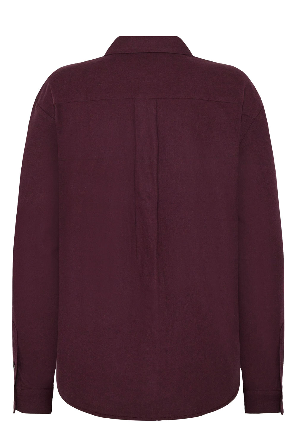 Flanellen overhemdblouse bordeaux - Afbeelding 3