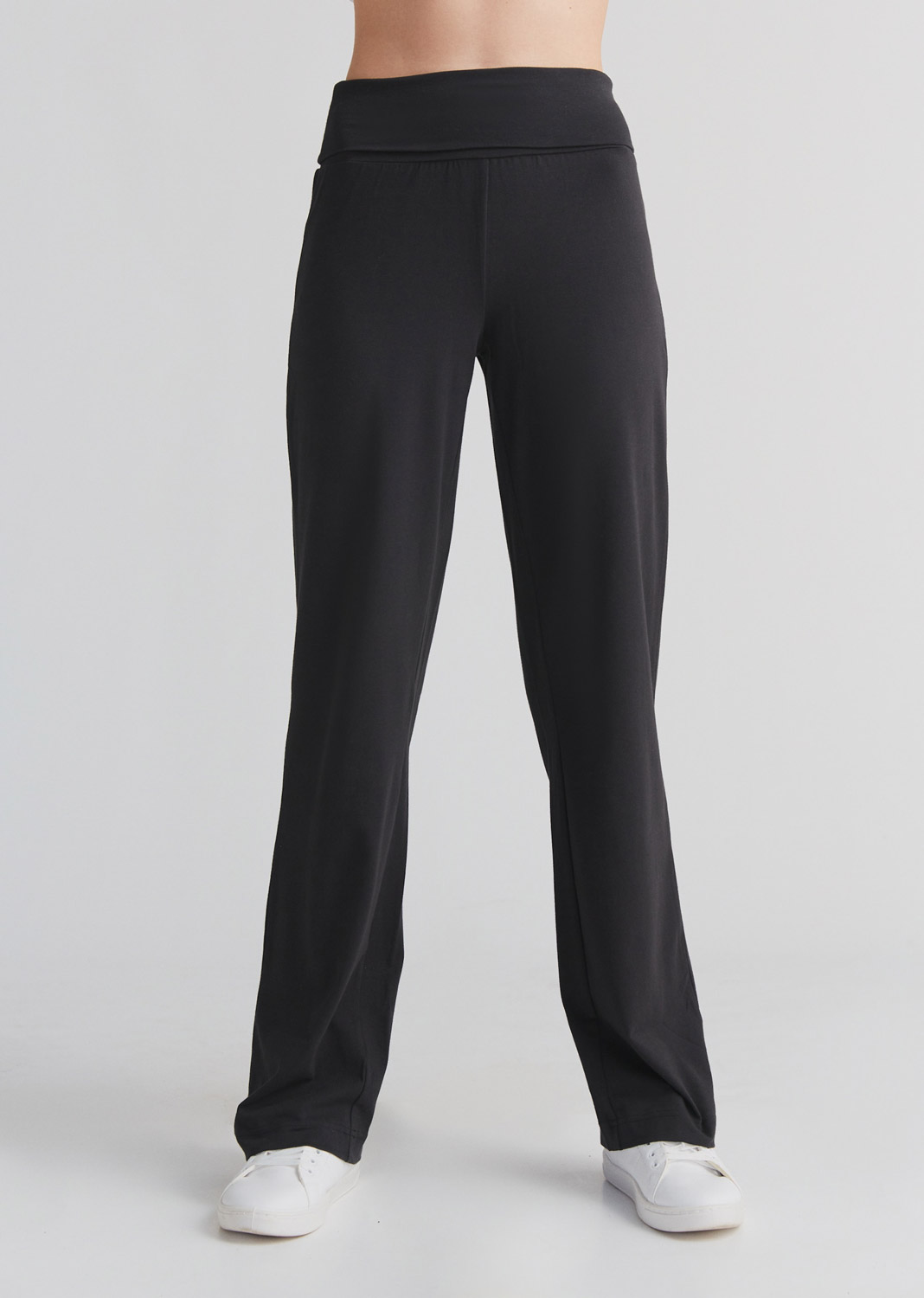 Tricot broek recht en brede band zwart - Afbeelding 2