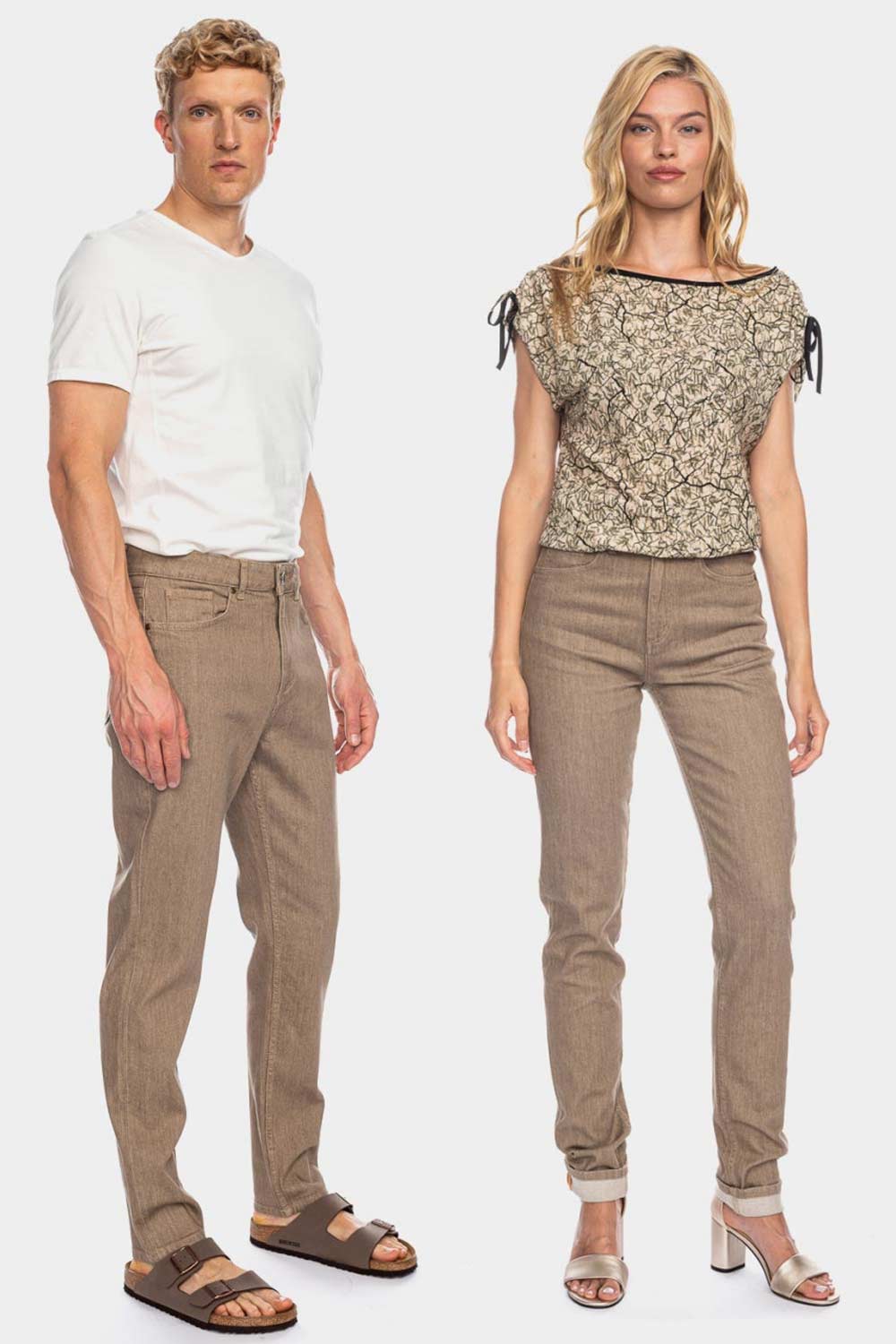 Damesjeans lichtbruin - Afbeelding 2