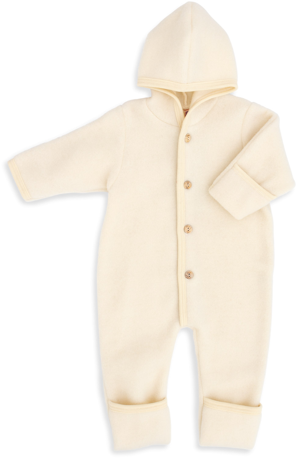 Overall 100% biologische merinowol fleece natuur