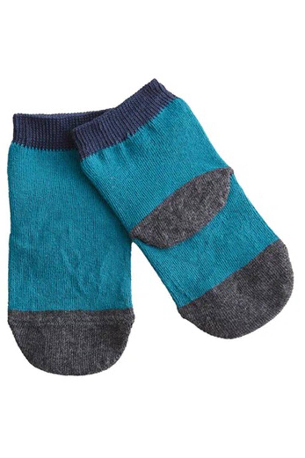 Kindersokken petrol-antraciet-donkerblauw
