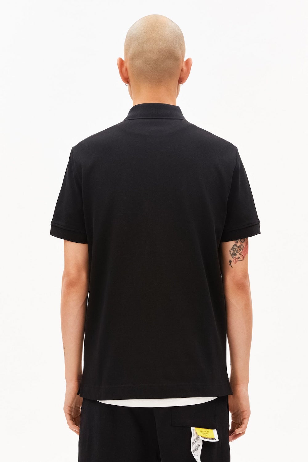 Poloshirt pique zwart - Afbeelding 3