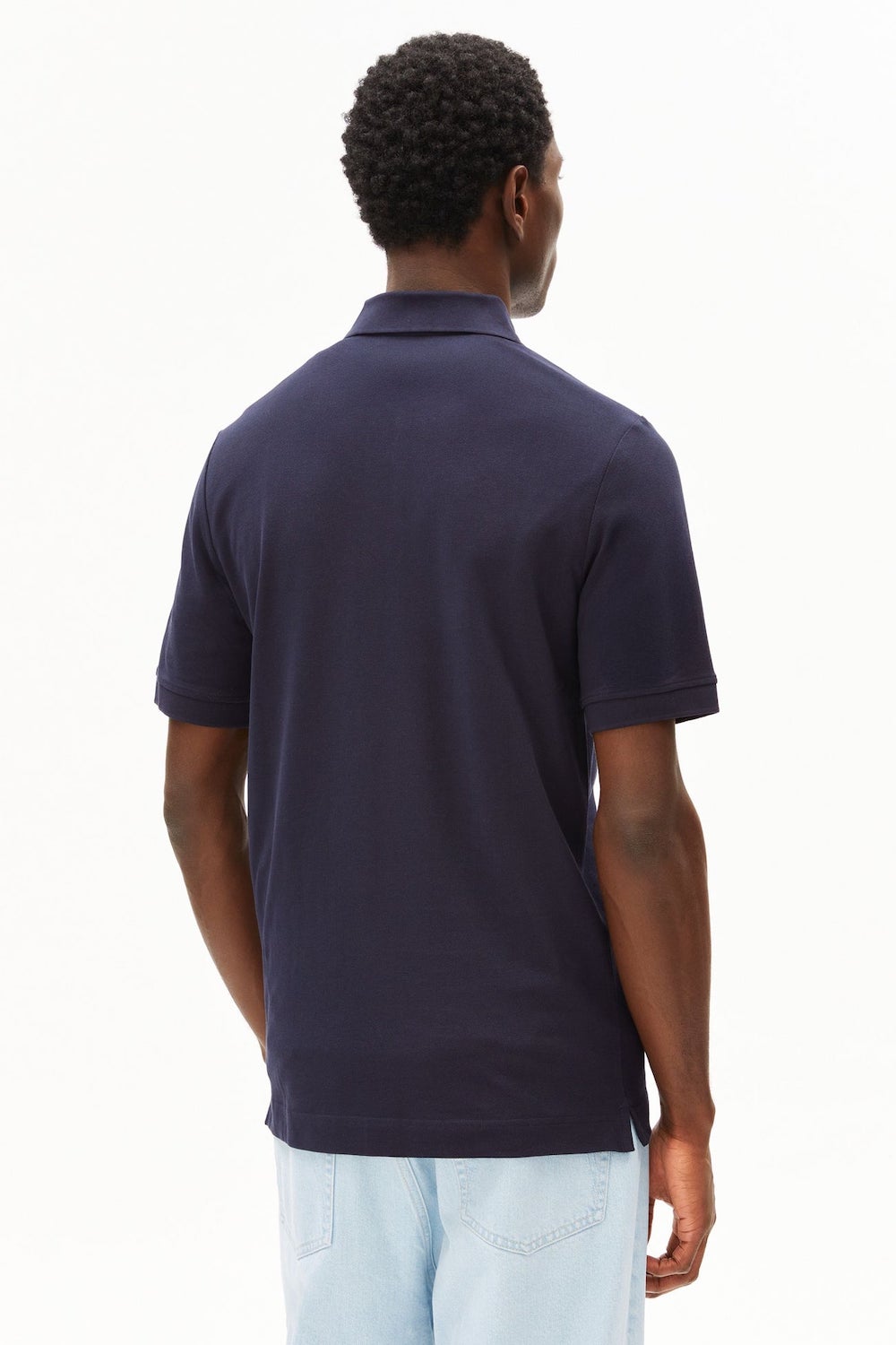 Poloshirt pique donkerblauw - Afbeelding 3