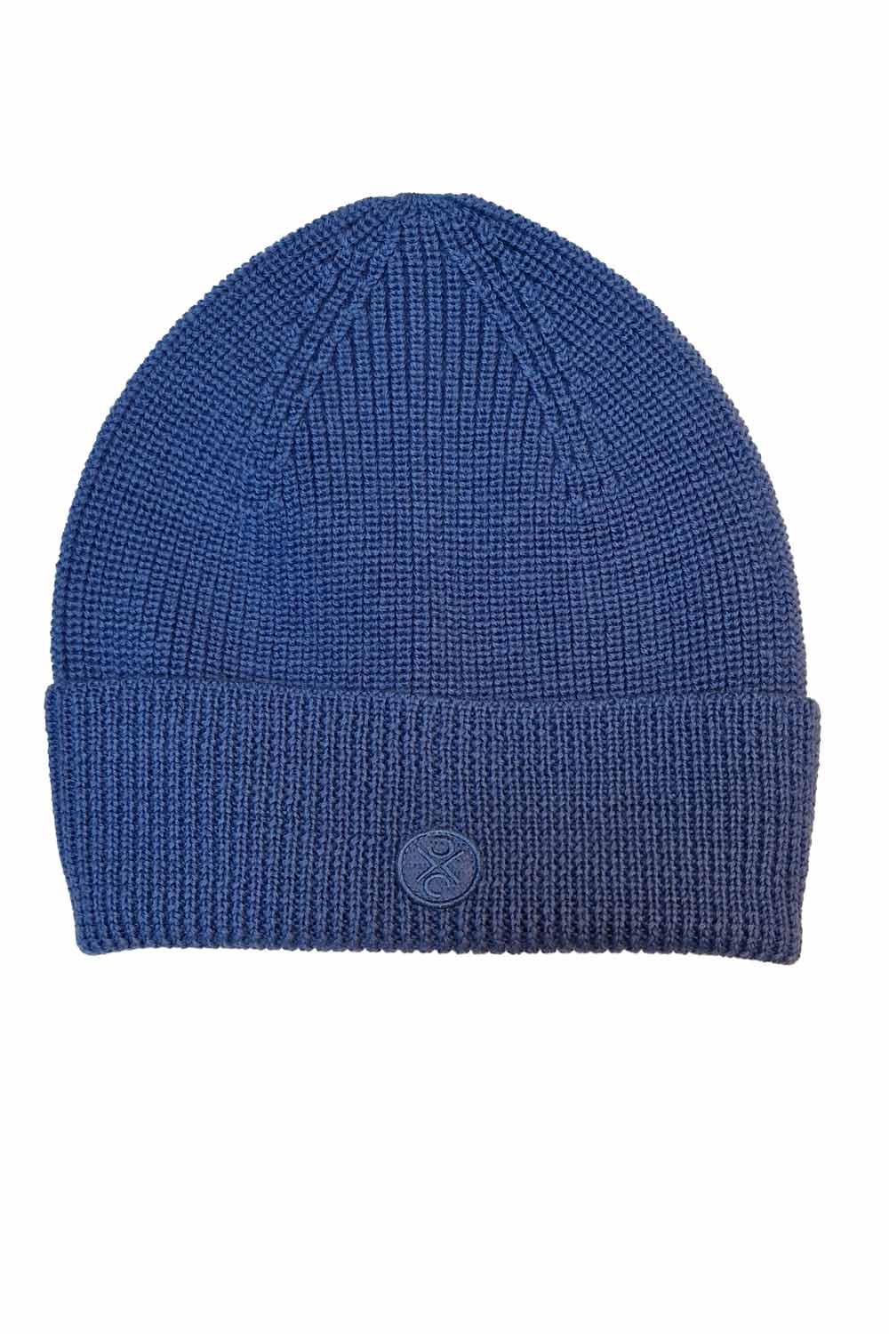 Wollen beanie blauw
