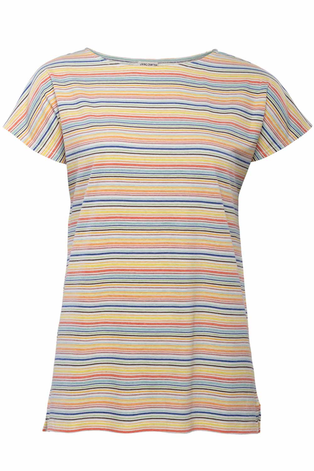 Gestreepte top biokatoen linnen sunny stripes