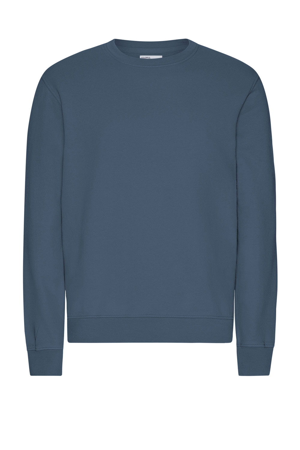 Sweater biokatoen petrolblauw