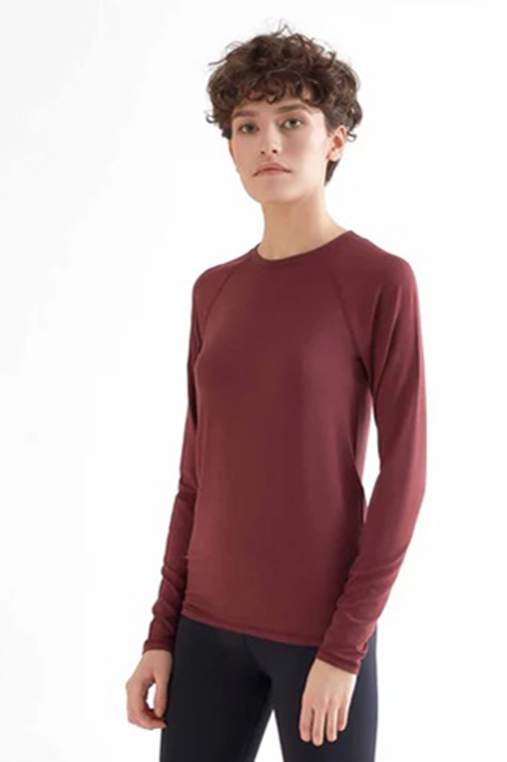 Longsleeve raglan tencel bordeaux
