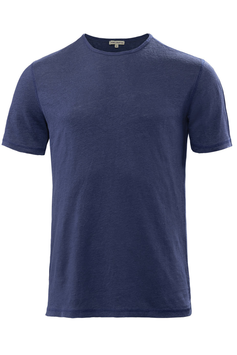Linnen T-shirt heren classic blue - Afbeelding 2