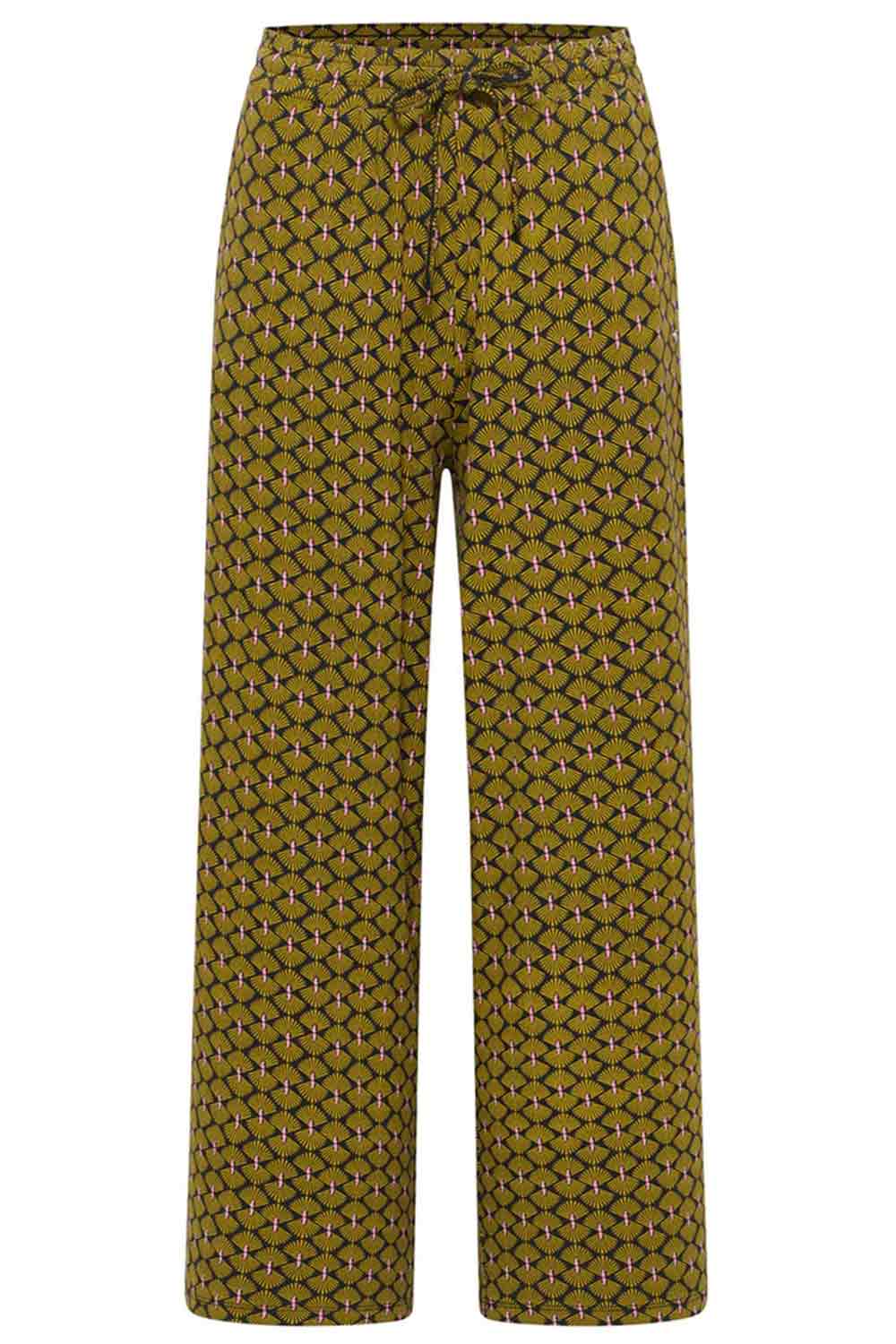 Wijde broek art deco print Ecovero - Afbeelding 2