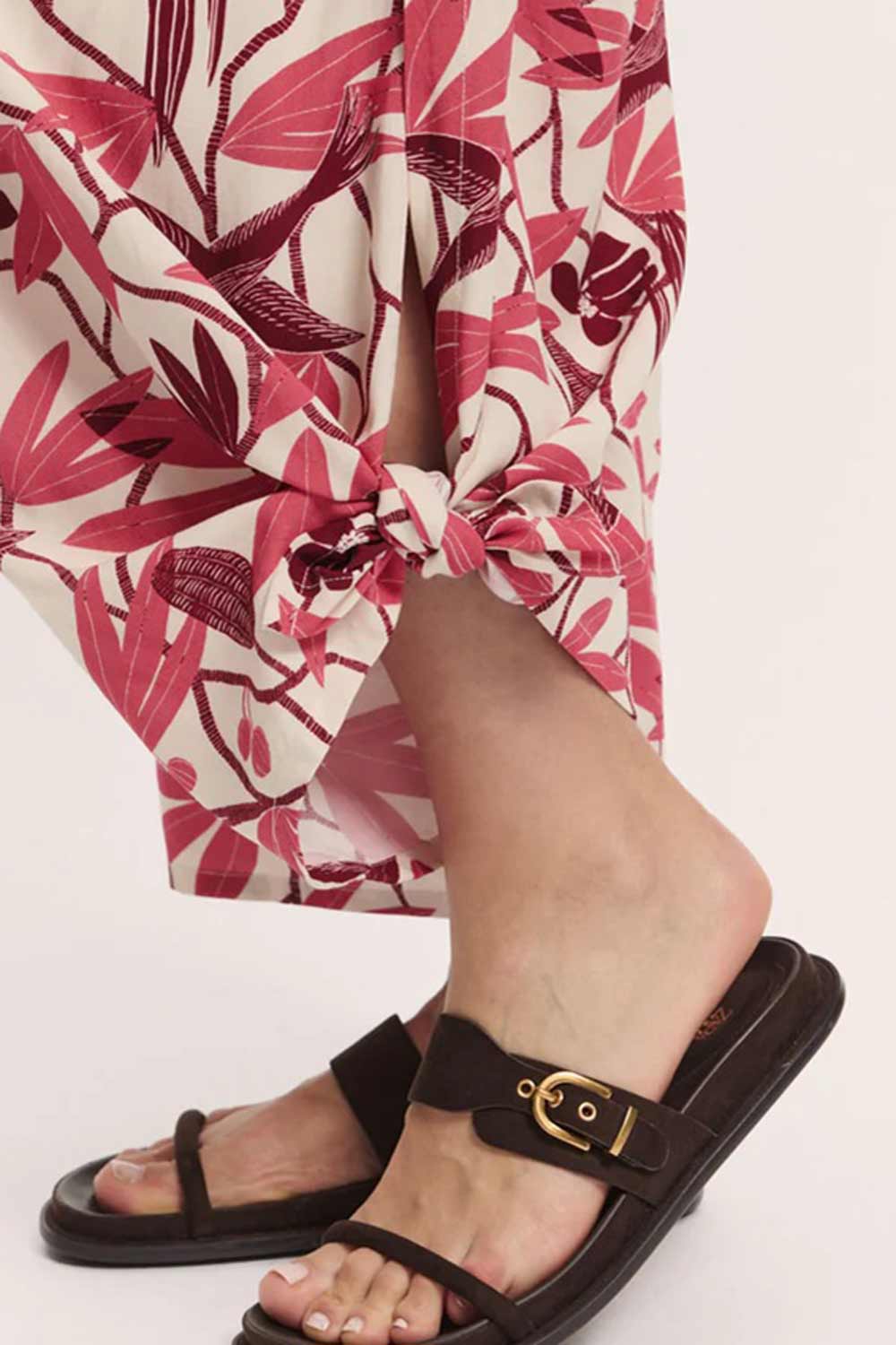 Wijde zomerbroek met bloemenprint - Afbeelding 5