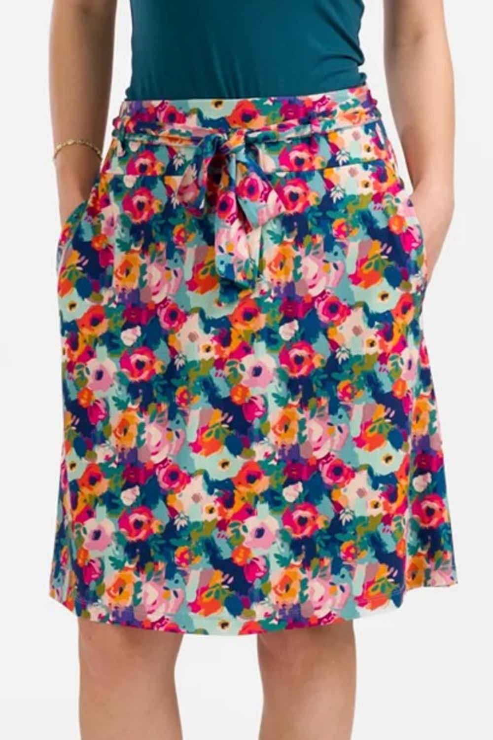 Rok ecovero bloemenprint