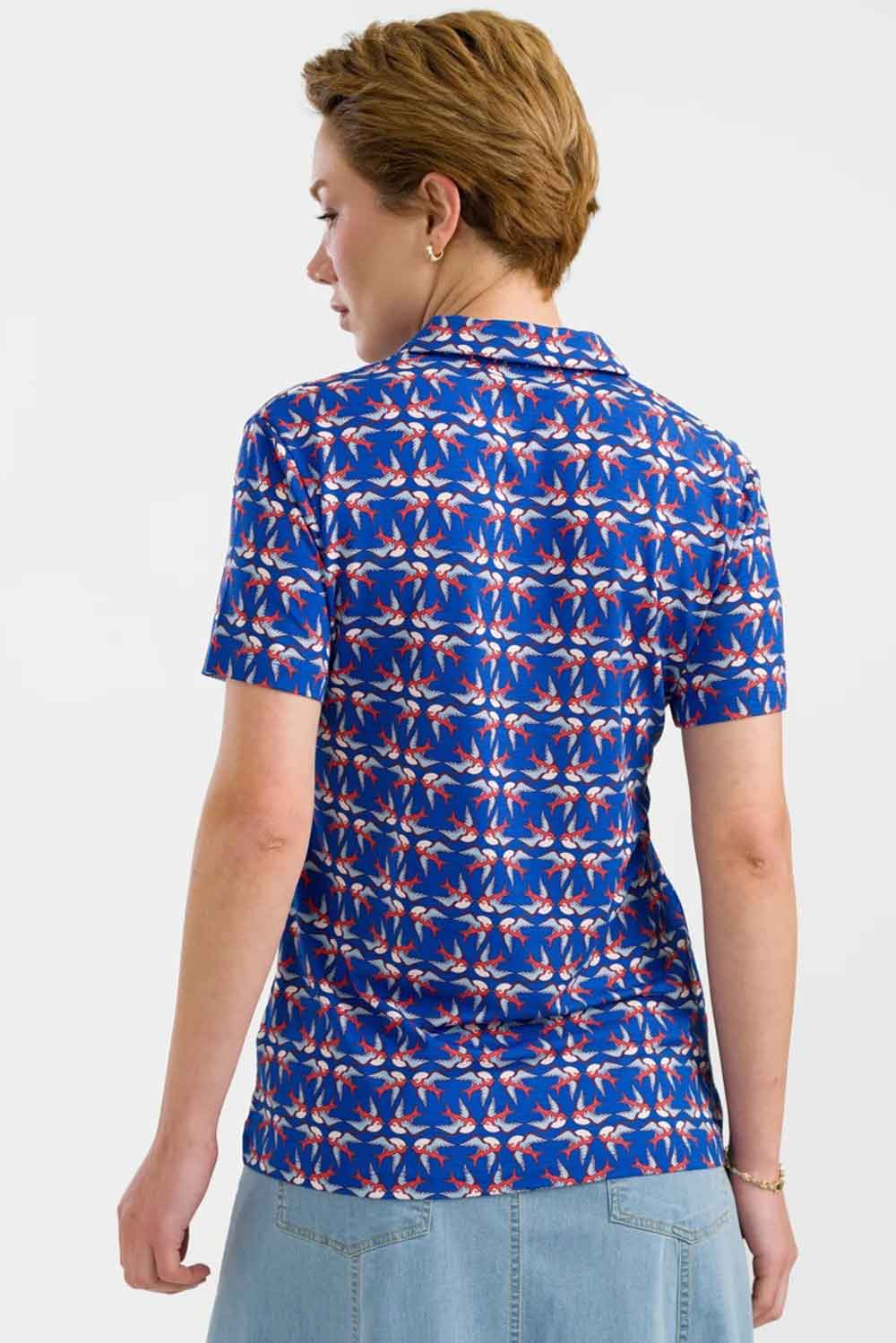 Blouse met zwaluwen - Afbeelding 3