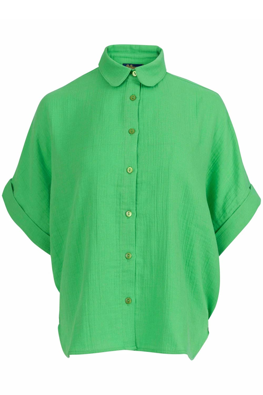 Oversized zomer blouse biokatoen mousseline