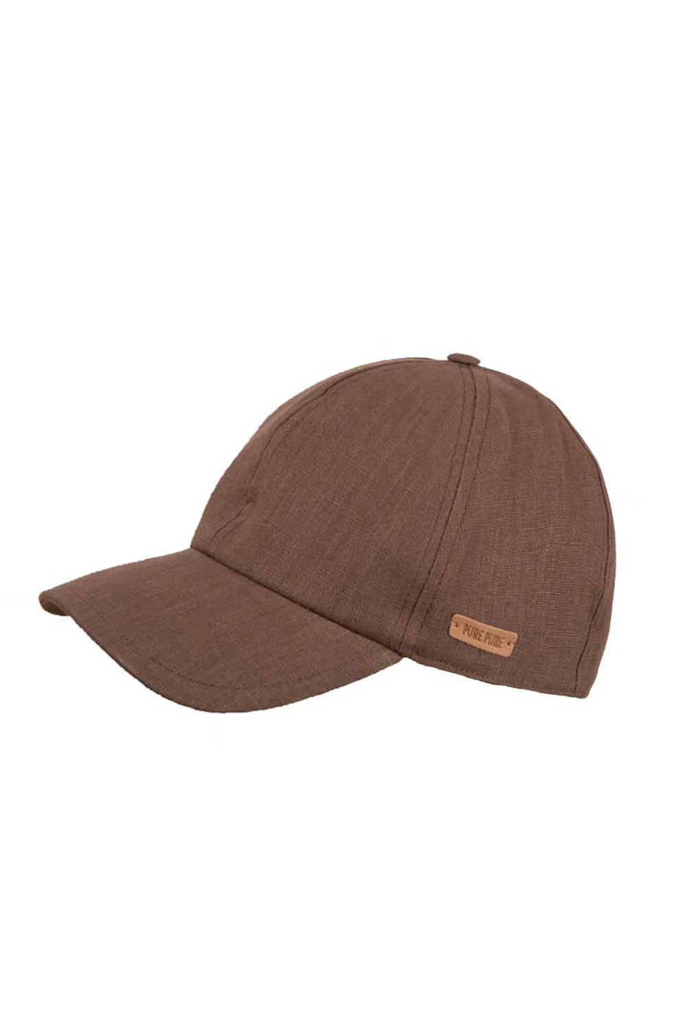 Linnen baseballpet bruin