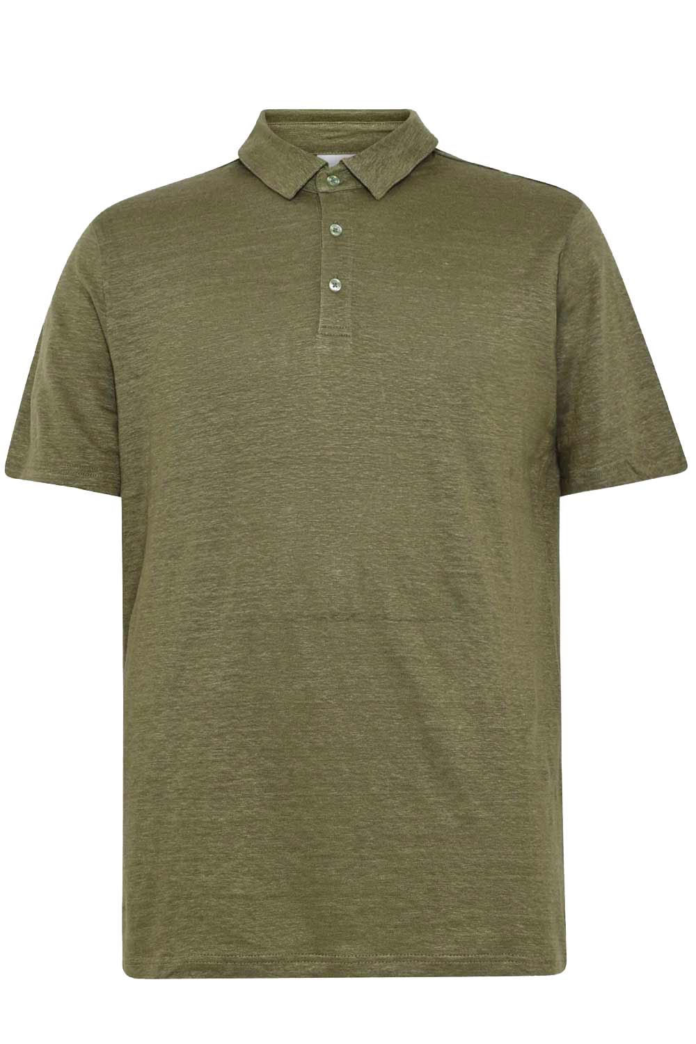 Linnen polo olijf