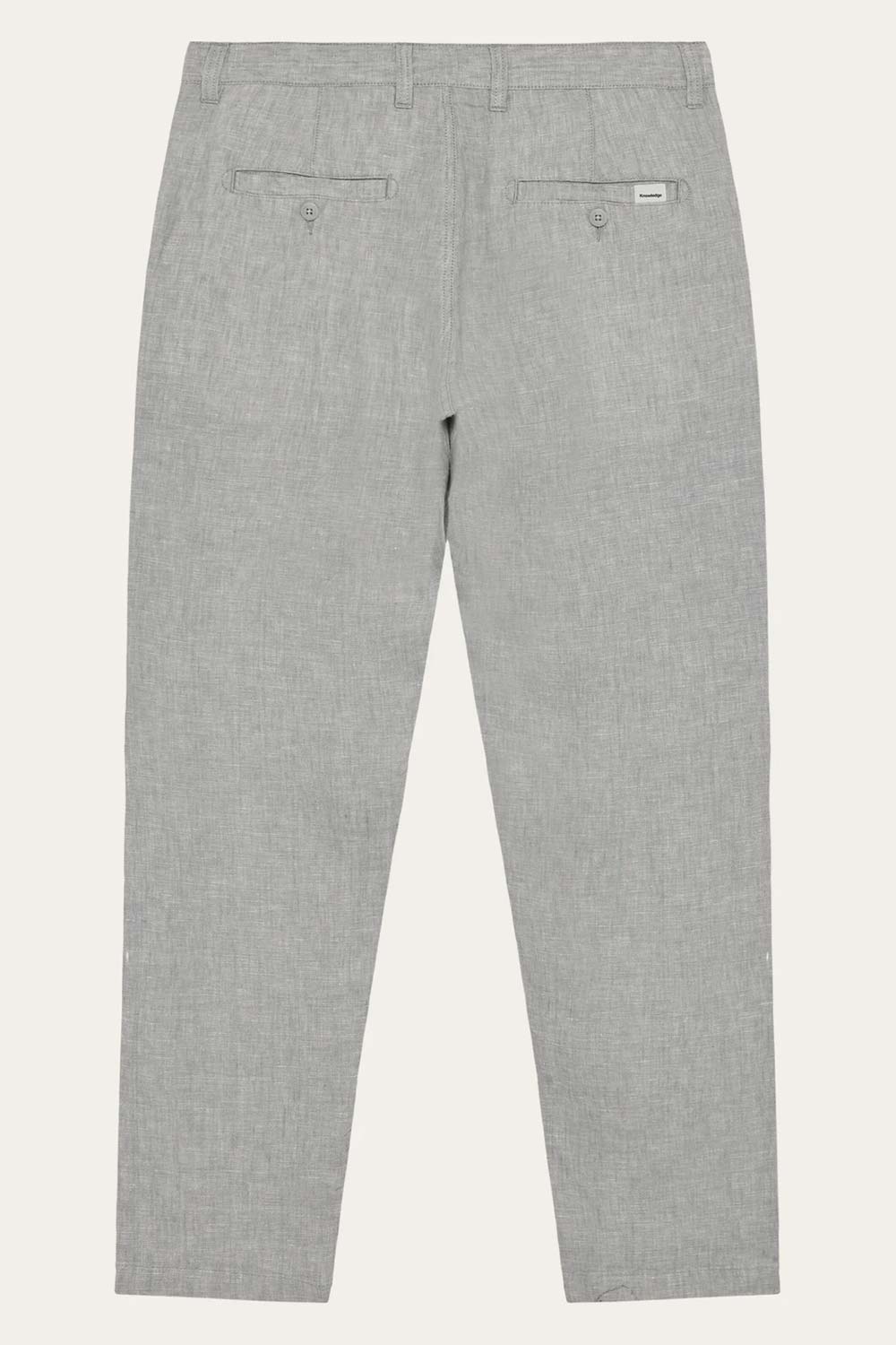 Lichtgrijze linnen zomerbroek - Afbeelding 2