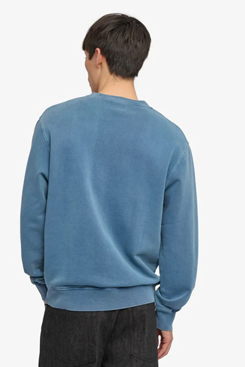 Sweater biokatoen faded indigo - Afbeelding 3