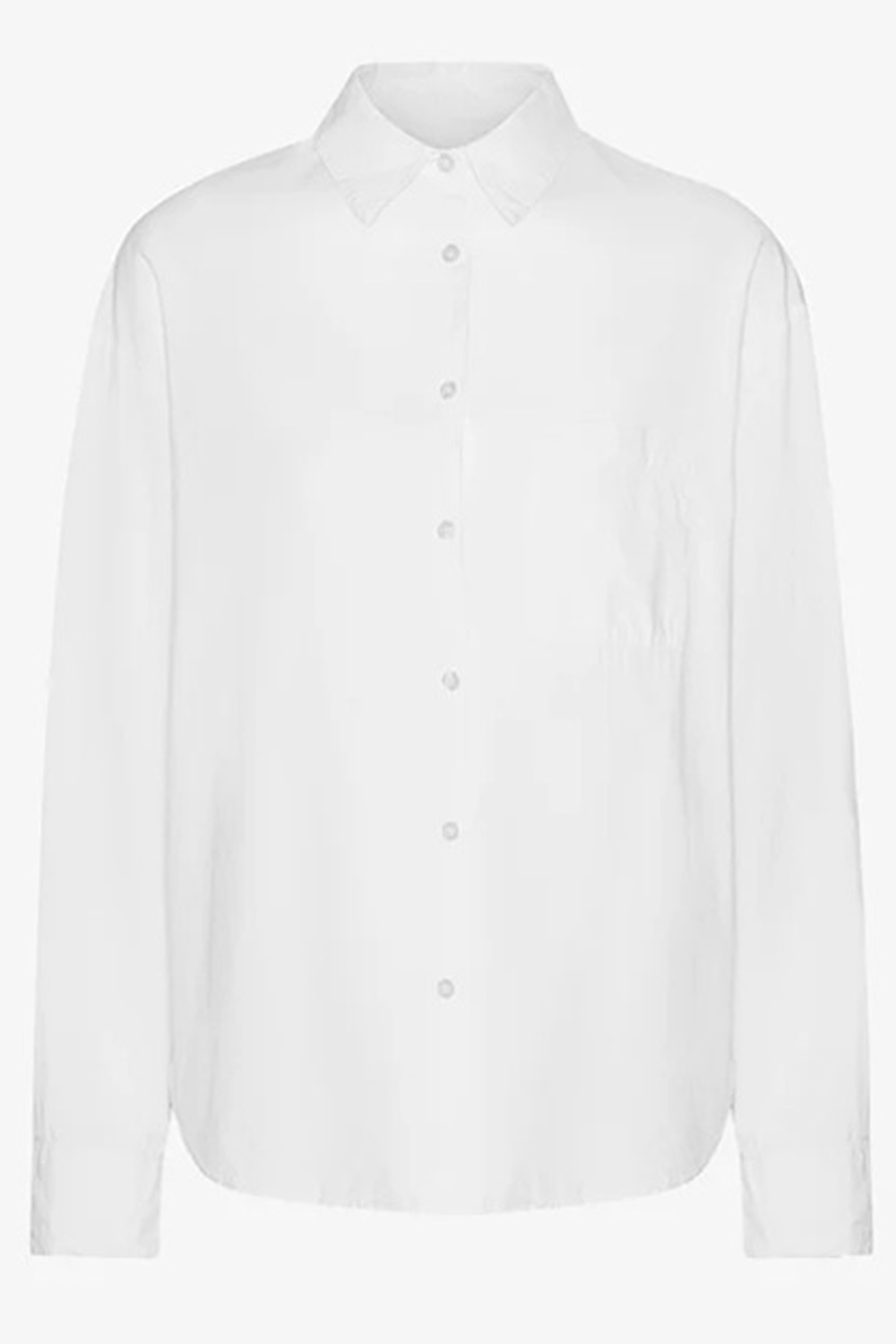 Oversized overhemdblouse wit