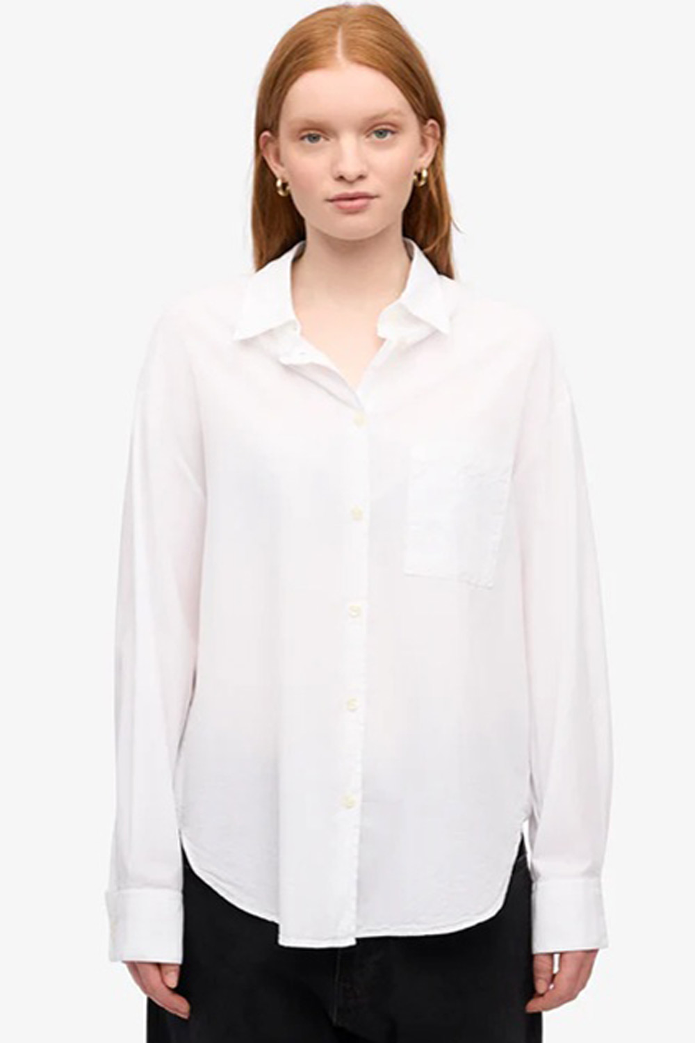 Oversized overhemdblouse wit - Afbeelding 2