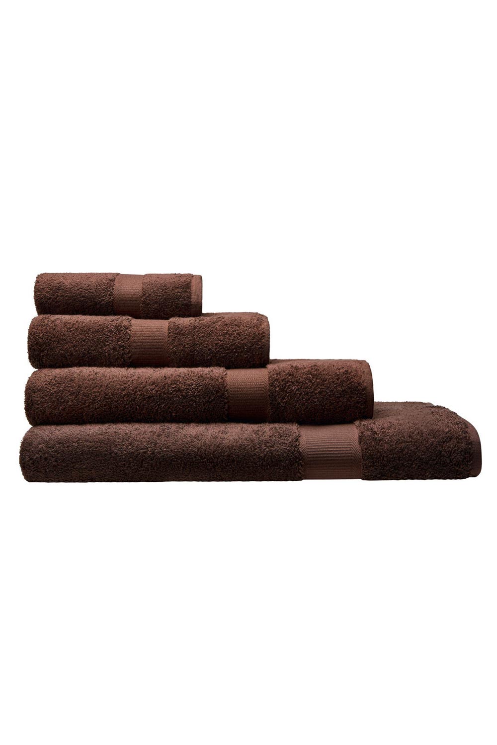 Badtextiel biokatoen chocoladebruin