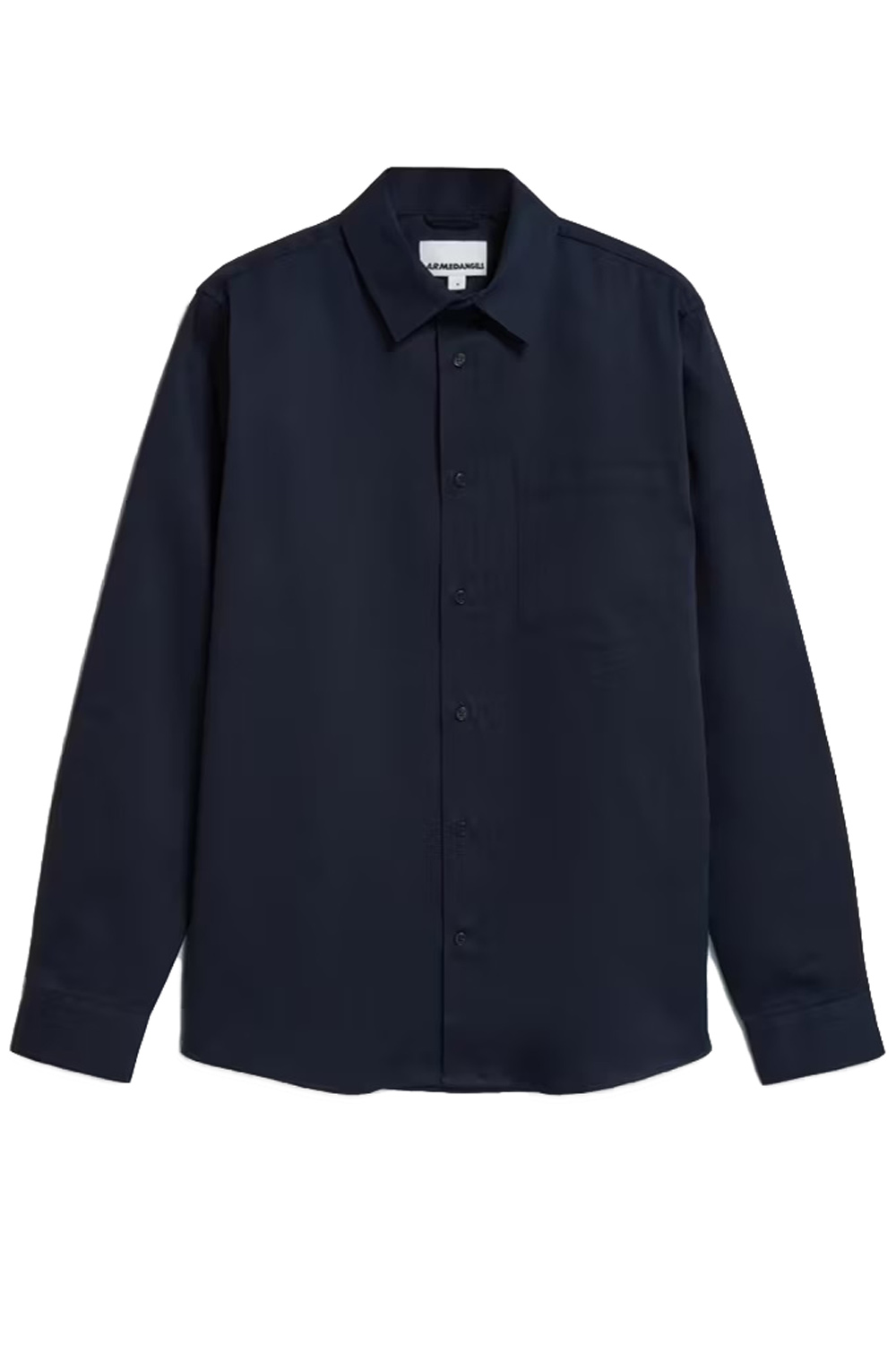 Donkerblauw overhemd tencel-biokatoen - Afbeelding 3
