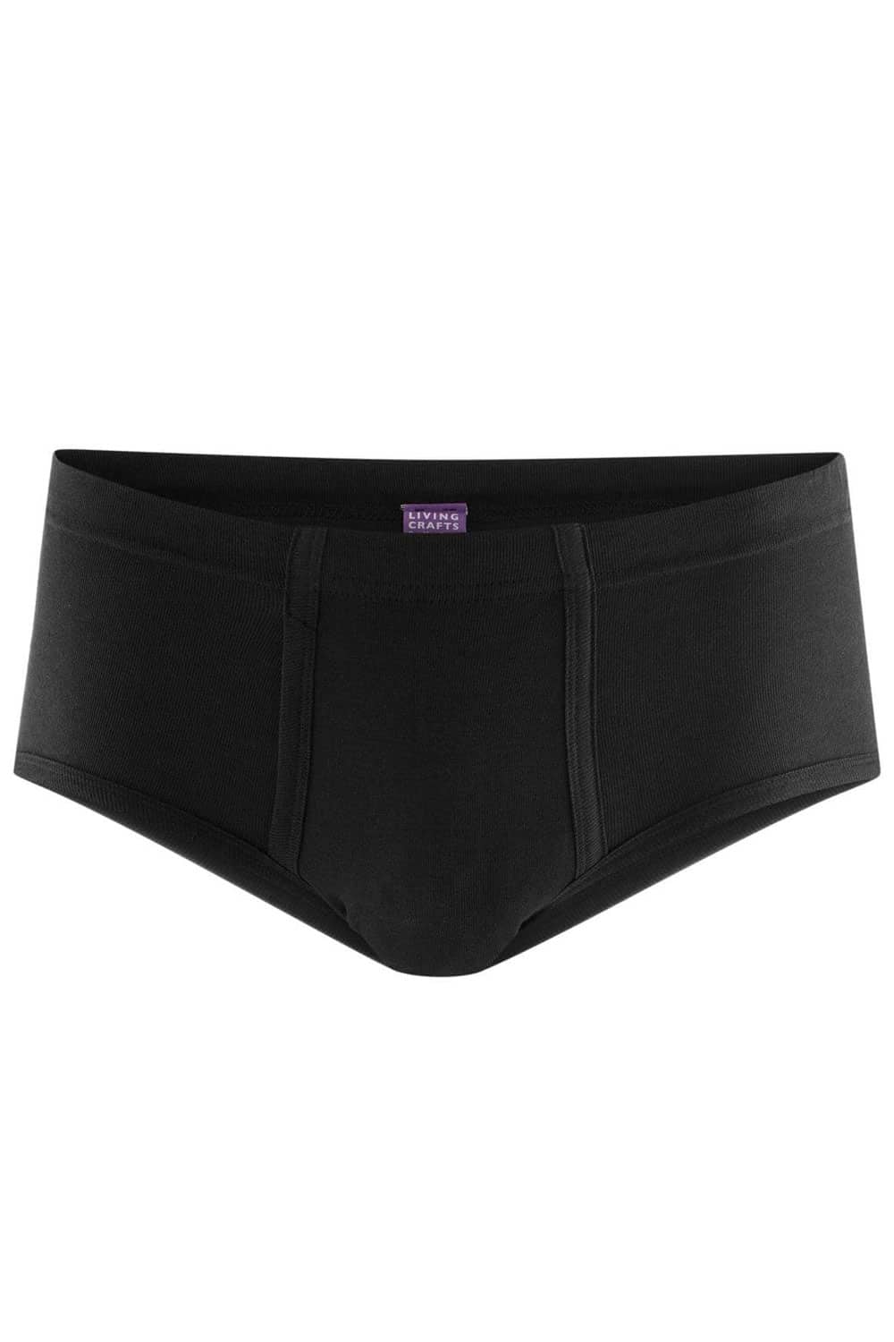 Slip met gulp 100% katoen zwart