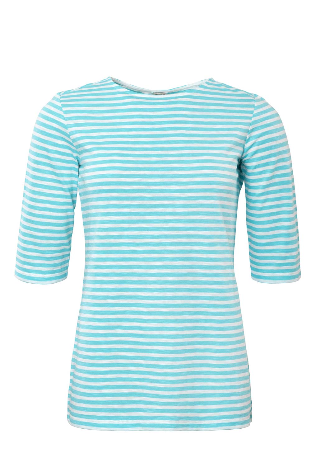 Shirt driekwart mouw lichtblauw gestreept