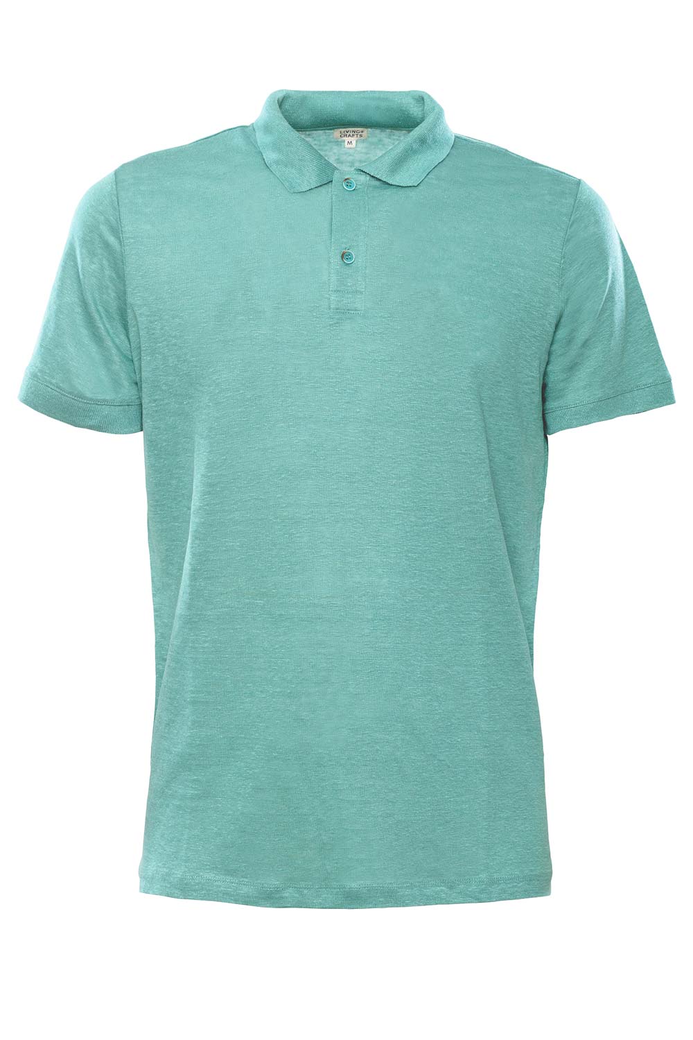 Linnen polo-shirt blauwgroen