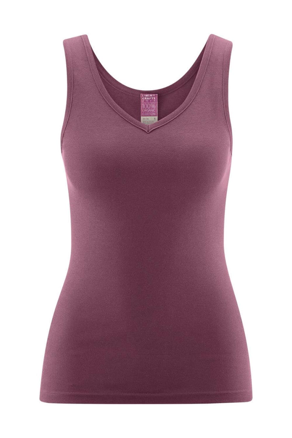 Hemd v-hals 100% biokatoen roze