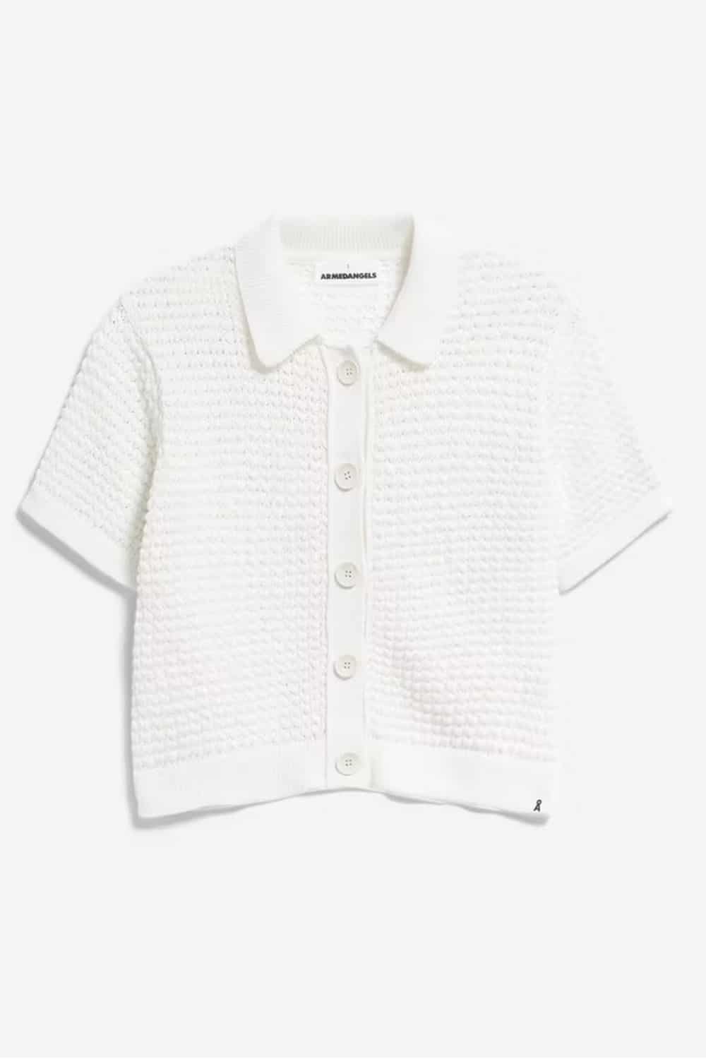 Gebreid off-white vestje biokatoen - Afbeelding 2