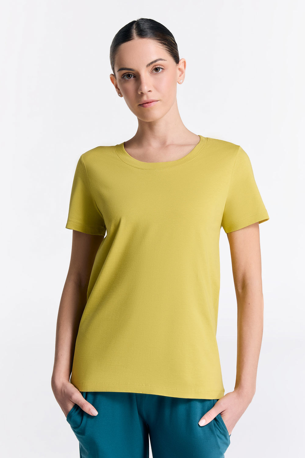 T-shirt biokatoen/modal lime