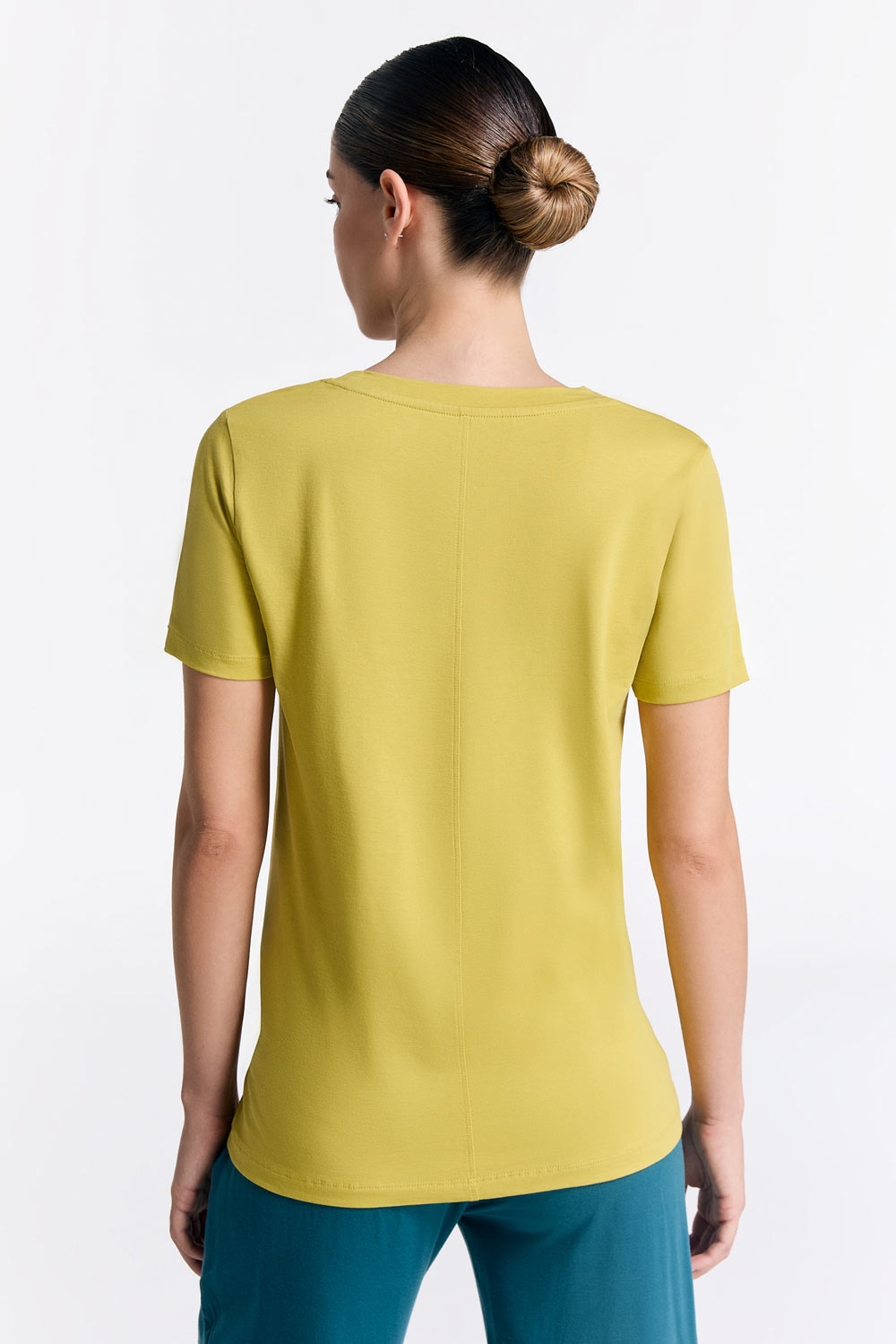 T-shirt biokatoen/modal lime - Afbeelding 2