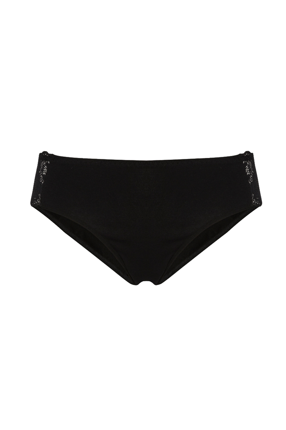 Slip biokatoen en kant zwart - Afbeelding 3
