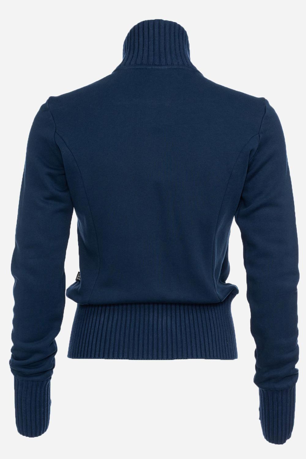Kort vest met opstaande kraag navy 100% biokatoen - Afbeelding 3
