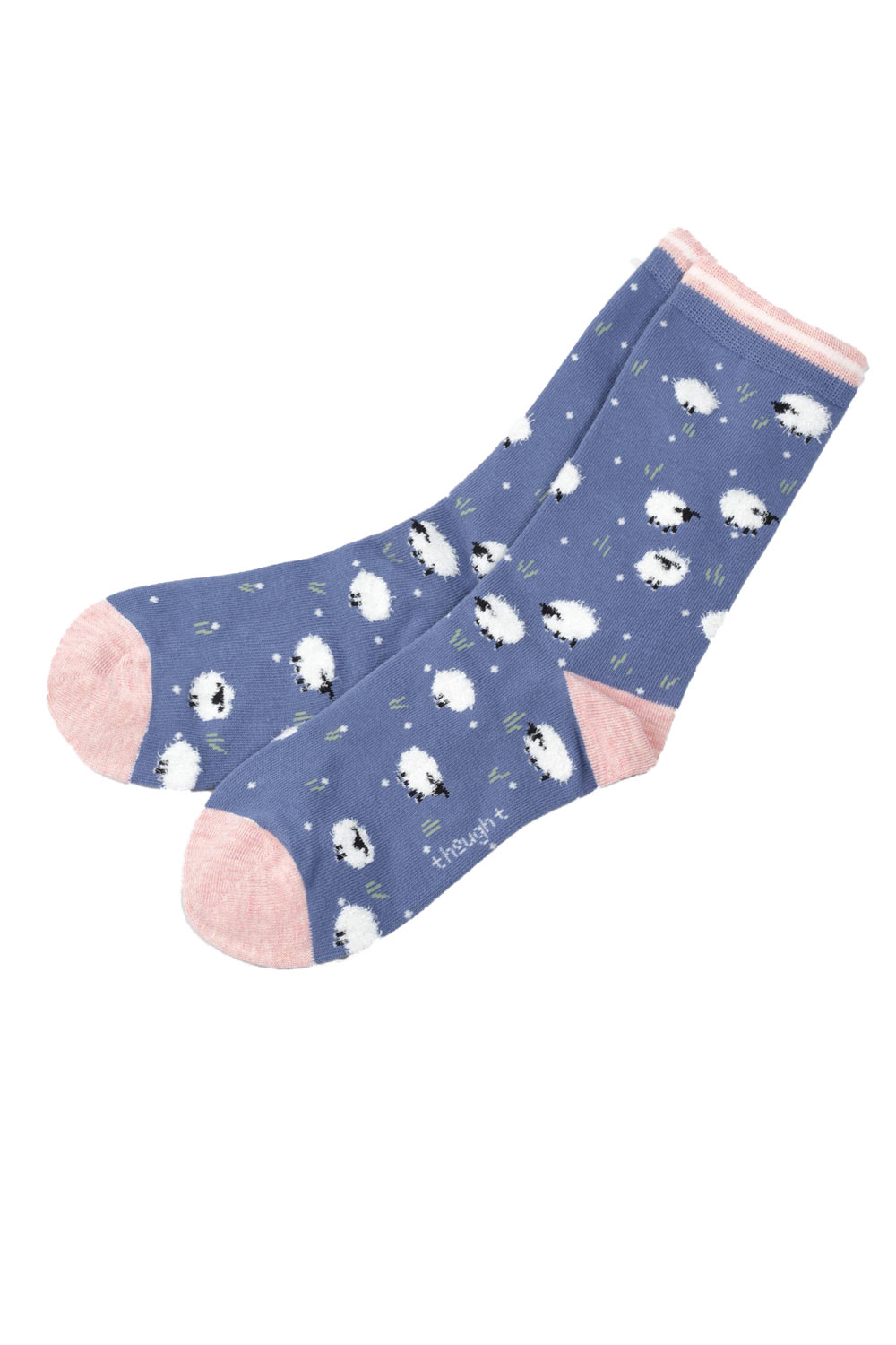 Cadeau doosje sokken schaap lila bamboo